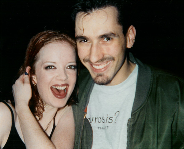 Shirley Manson and Happi Devil after the concert at the Roxy