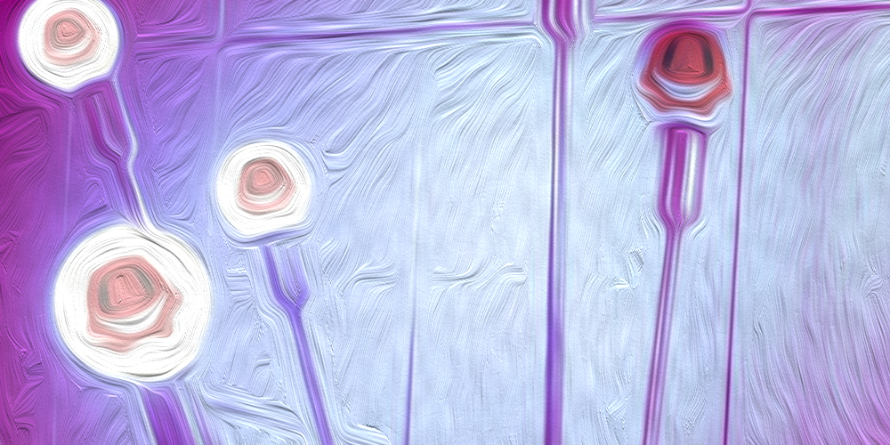 Swirling image of Happi Devils on lights