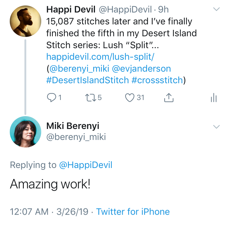 Twitter Reply from Miki Berenyi